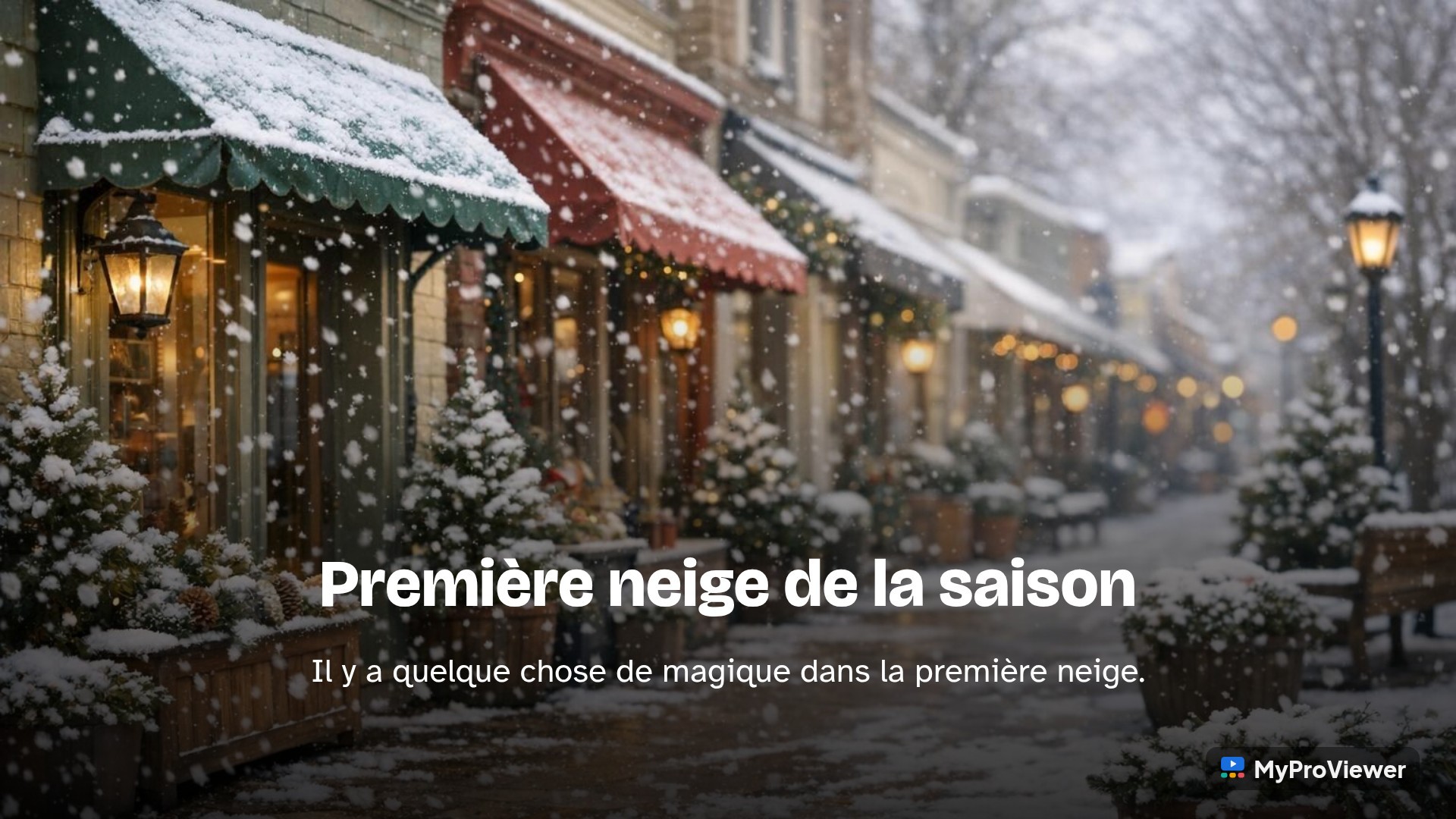 Première neige de la saison