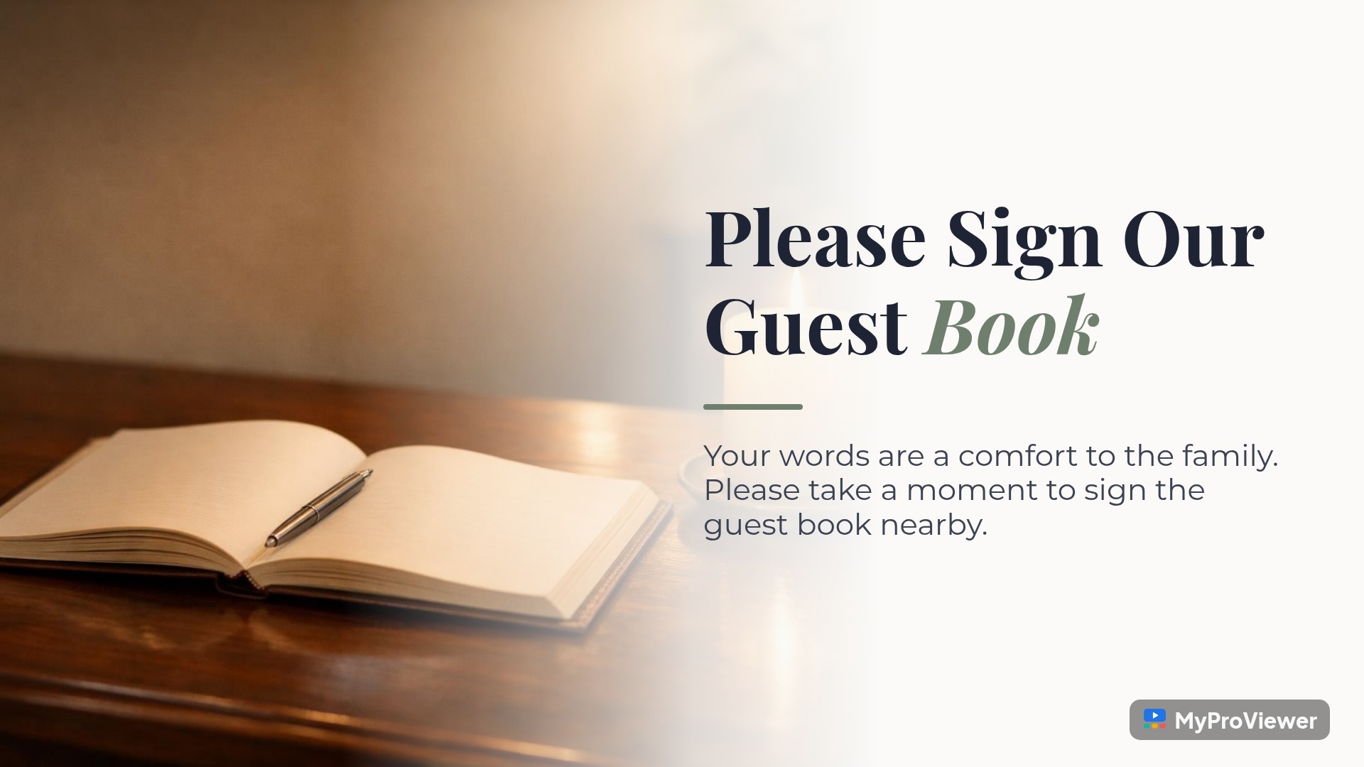 Please Sign Our Guest Book