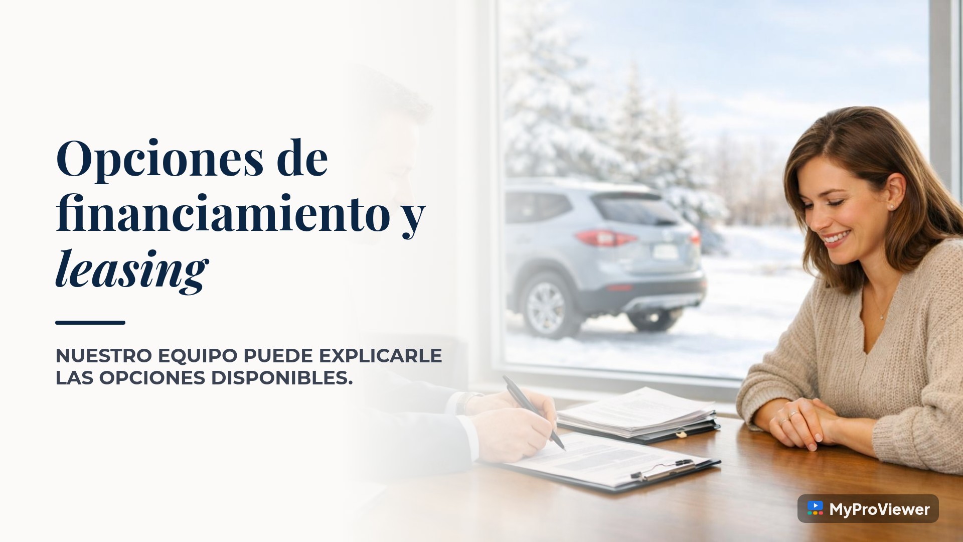 Opciones de financiamiento y leasing