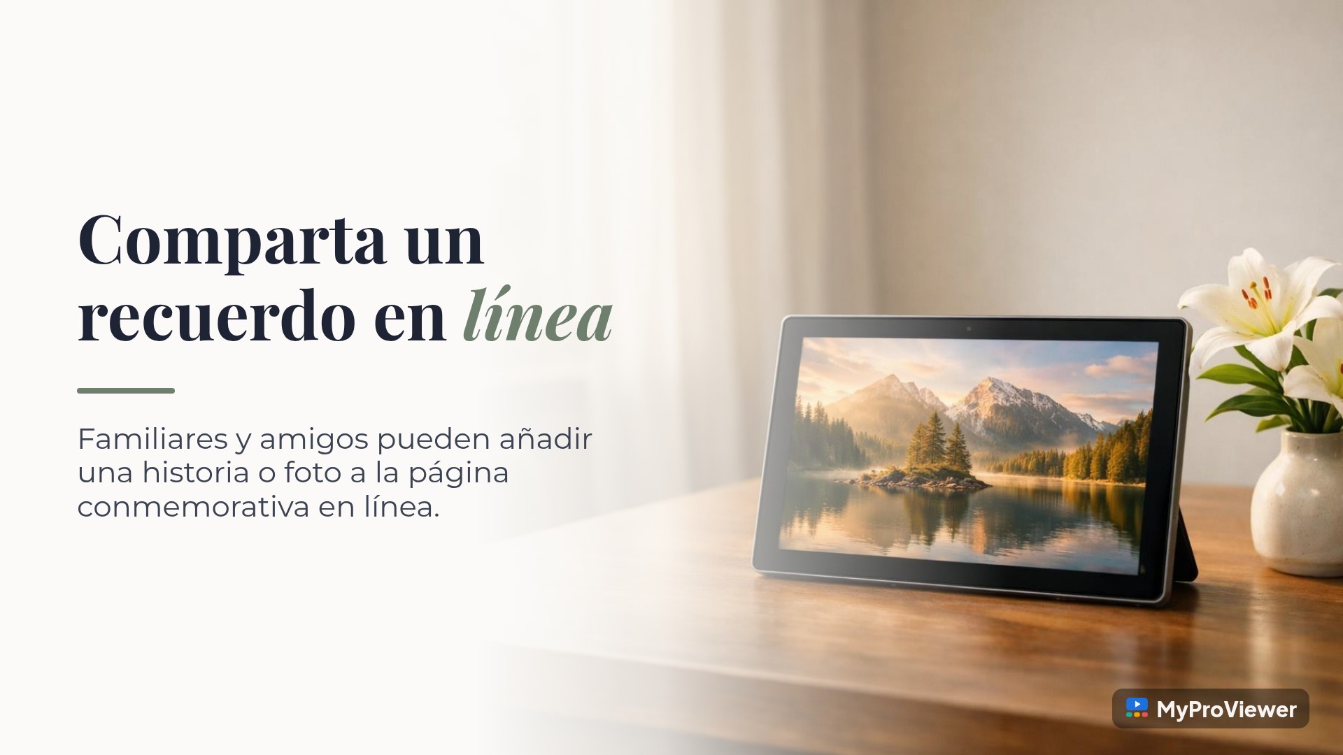 Comparta un recuerdo en línea